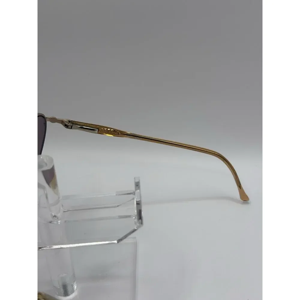 First Issue Gold Oval Sunglasses Purple Lenses